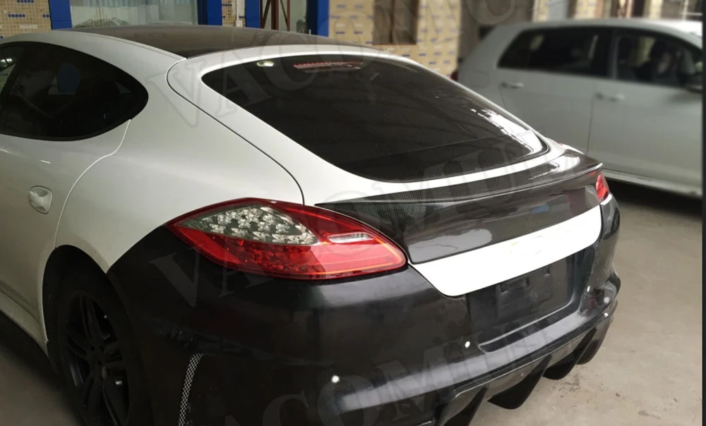 Углеродное волокно задний багажник автомобиля крылья спойлера ДЛЯ Porsche Panamera S 970,1 2009-2013 VRT Стиль FRP загрузки отделка стикер автомобиля Стайлинг