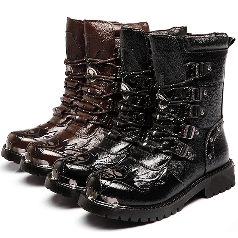 Мужские модные мотоциклетные ботинки в стиле милитари Крутые качественные Martin с