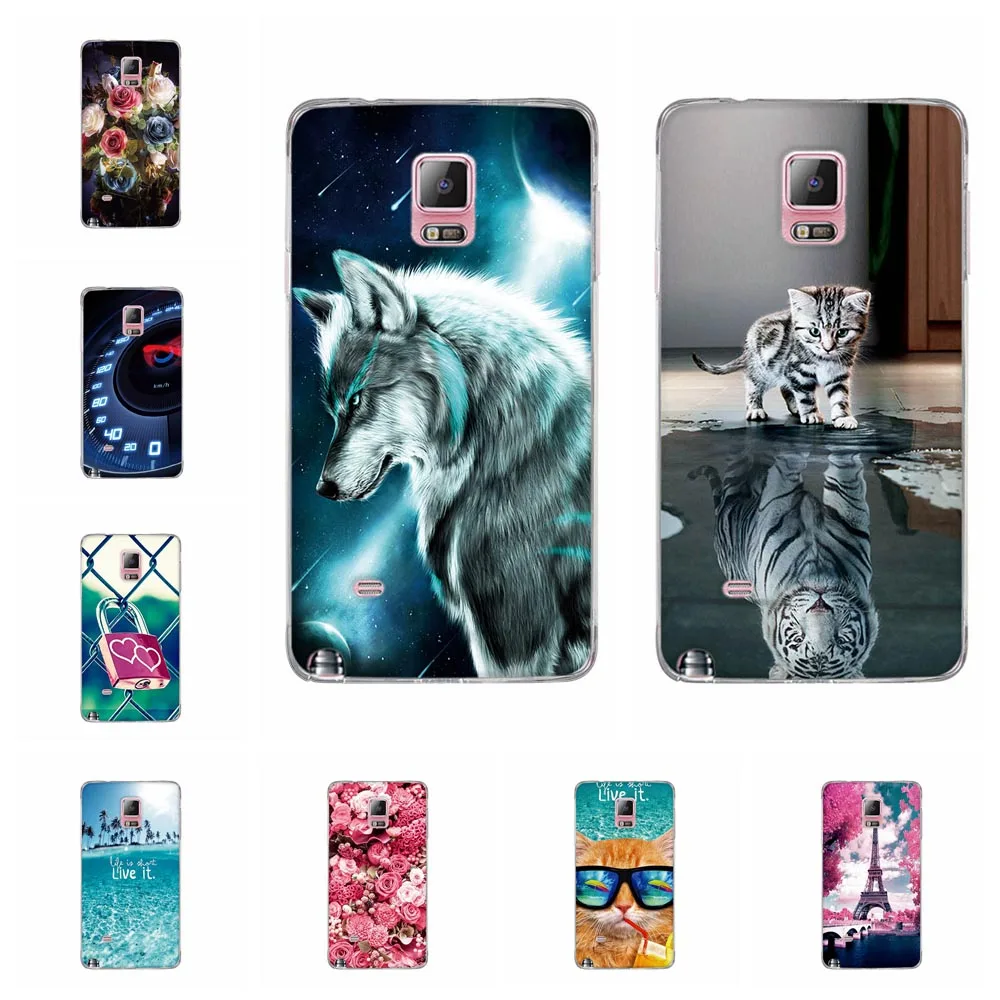 Для samsung Galaxy Note 4 Note4 N9100 чехол 3D узор мягкий тонкий из ТПУ s оболочка сумка для