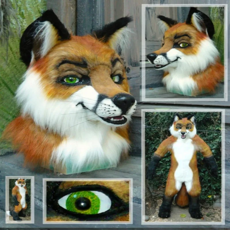 

Fierce Fox Fursuit Mascot Costume Party Game Fursuit Cartoon Dress Outfits Carnival Halloween Xmas Carnival Easter Ad Clothes