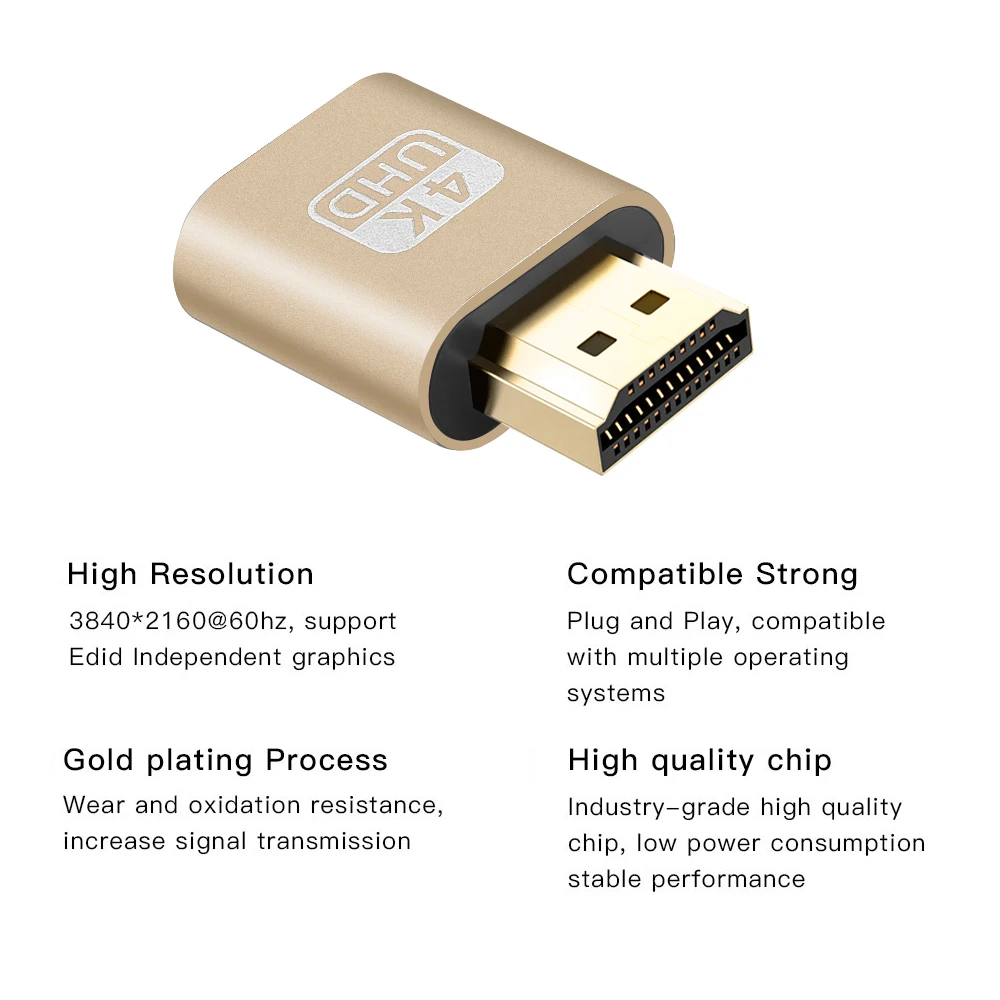 Совместимый с HDMI виртуальный дисплей DDC EDID муляж адаптер эмулятор монитор