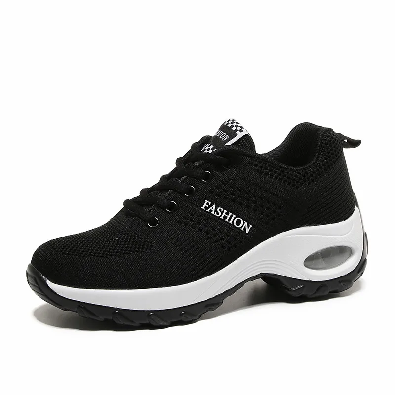 

Damping Woman Shoes Women Air Cushion Sports Shoes for Ladies Low Top Chunky Sneakers Breathable Mesh Women's Shoes Y11