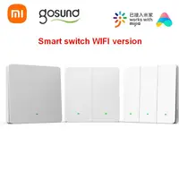 Умный настенный выключатель Xiaomi gosund, пульт дистанционного управления для освещения, Wi-Fi, беспроводной ключ для огня, нейтральная работа с пр...