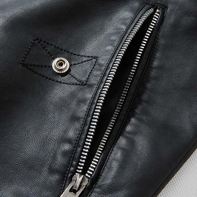 

2020 New Leather Jacket Men Knitted Hooded PU Coats Slim Fit Trend Men's Leather Jacket Jaqueta De Couro Masculina