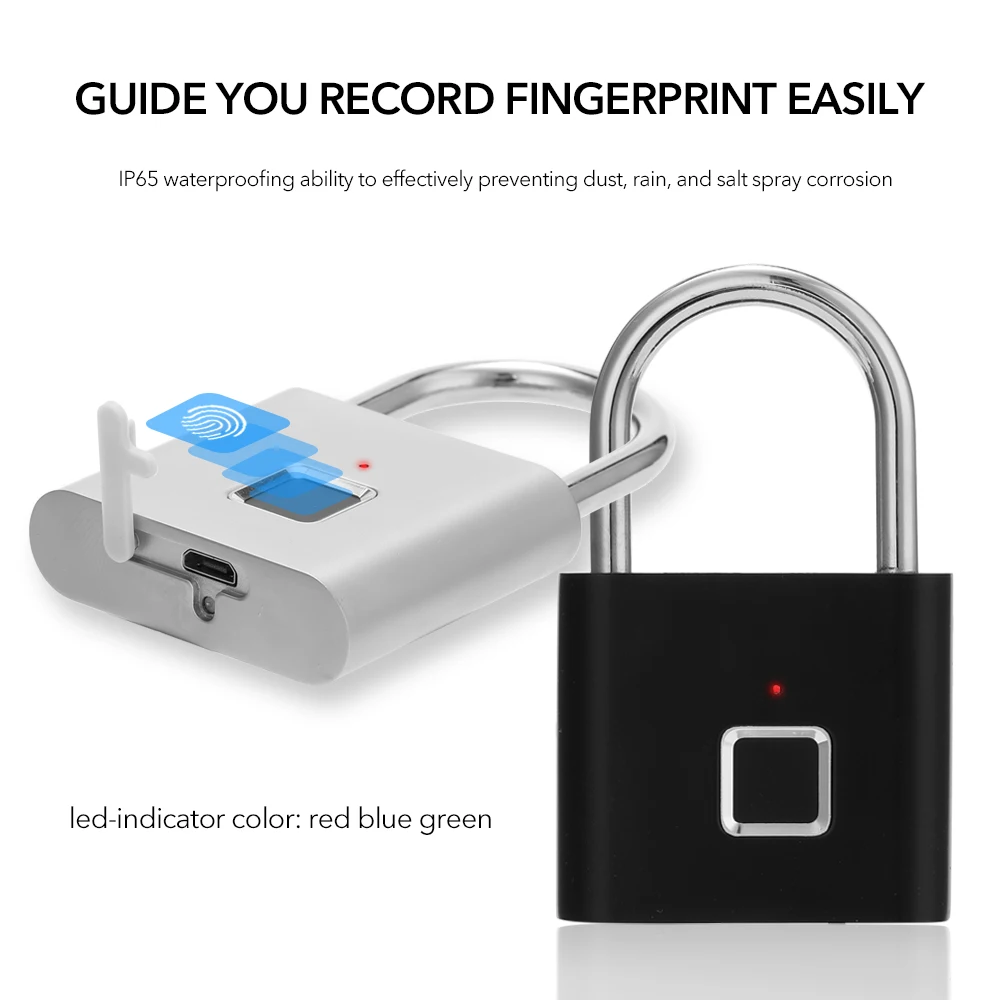 Умная безопасность без ключа USB Перезаряжаемый биометрический дверной замок Умный Замок быстрая разблокировка цинковый сплав металлический саморазвивающийся чип