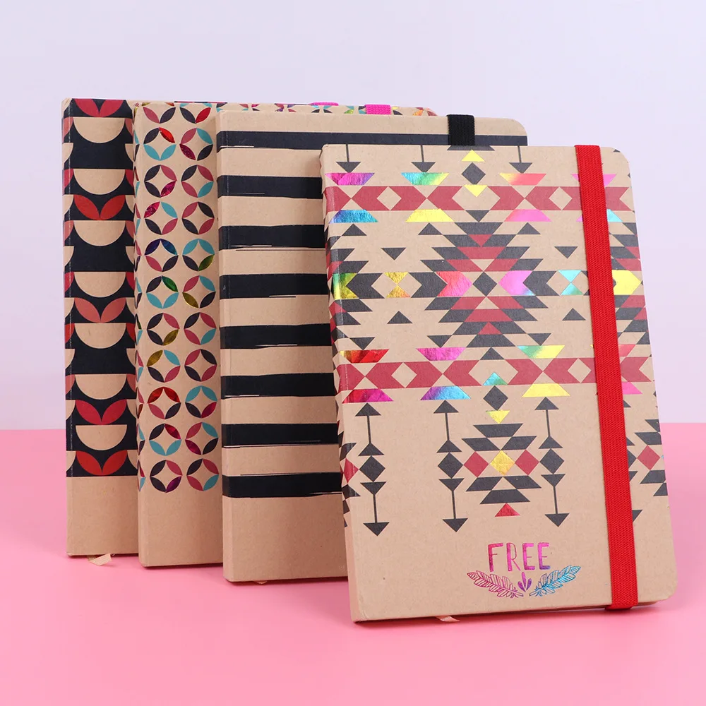 

Retro Hardcover Travelers Notebook A5 A6 Kraft Paper Cover with Bookmark Note Book Journal Diary Memo School Notepad