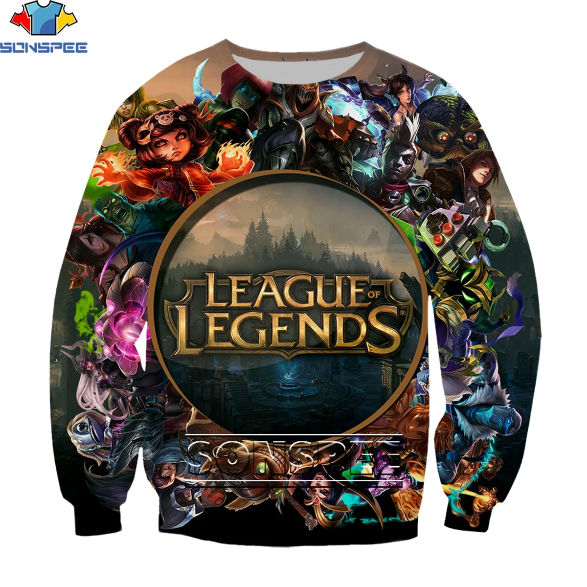 

SONSPEE League of Legends Arcane Sweatshirt 3D Men Women Classic Battle Game LOL Punk Tops Gaming Hero Long Sleeve Streetwear