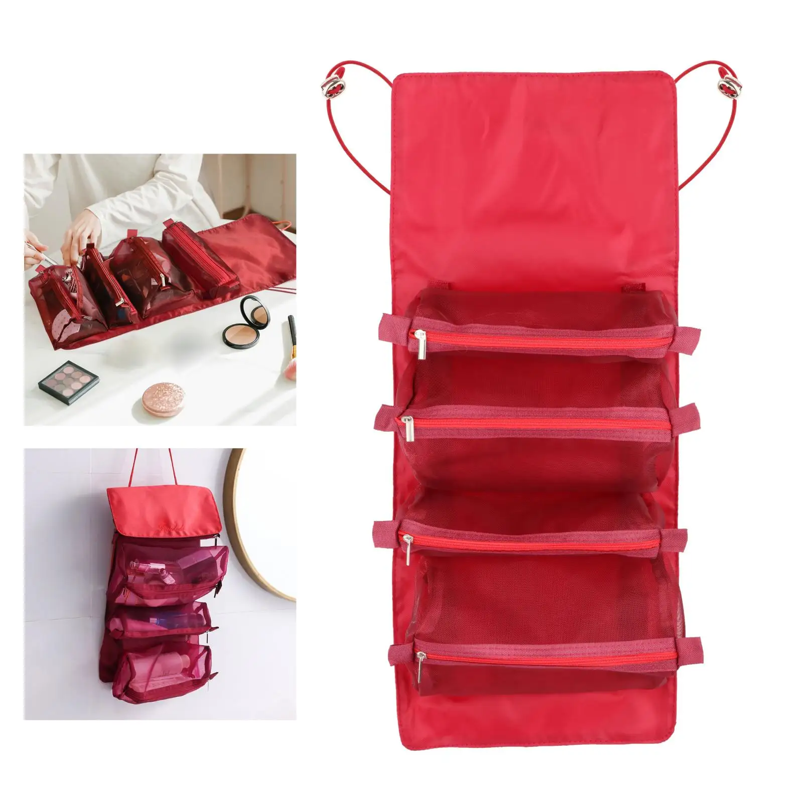 

Travel Foldable Detachable Make Up Hanging Makeup Bag Toiletry Bag Separable