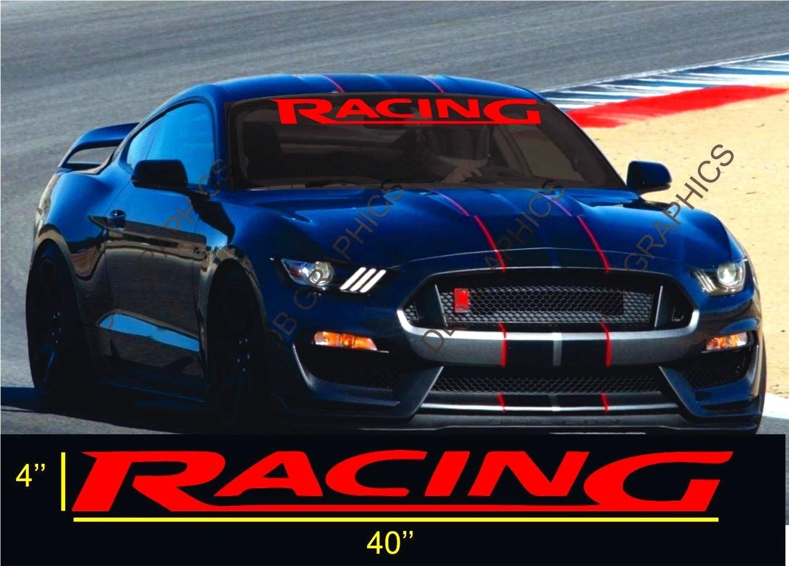 

Виниловые наклейки на лобовое стекло для Ford Mustang