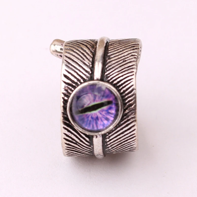 Fashion Punk Evil Eye Leaf Feather Ring Multi-color Hiphop Vintage Alloy Opening Adjust Cool for Women | Украшения и аксессуары