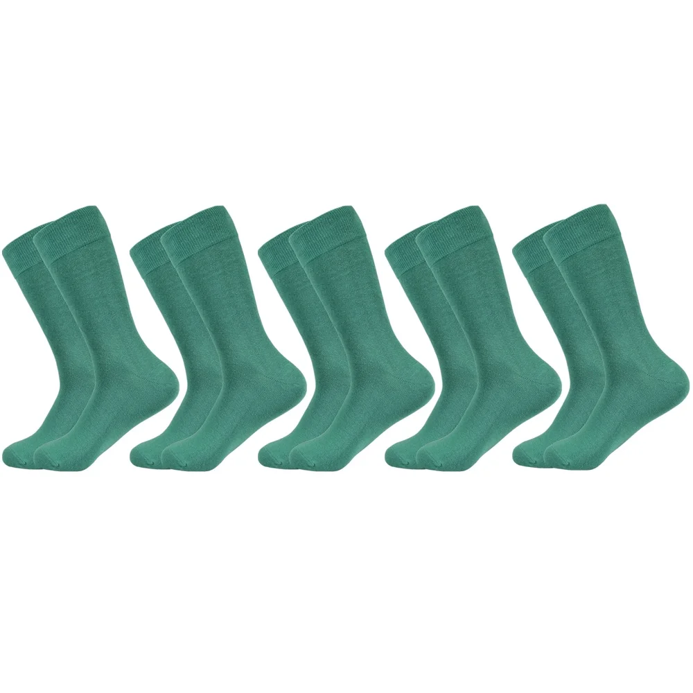 5 pairs socks-A6 Мужские носки, новинка, одноцветные хлопковые носки, черные, синие, красные, фиолетовые, желтые, зеленые носки, цветные, Полноразмерные, Классические мужские носки - Цвет: 5 pairs socks-A6