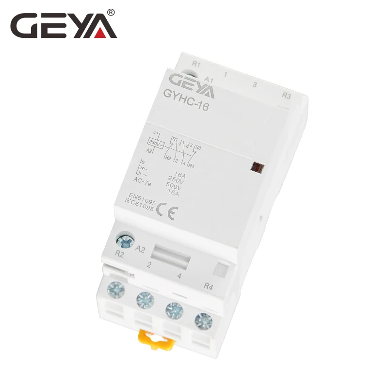 Модульный контактор GEYA GYHC 4P 16A 4NO или 2NO2NC 220 В/230 В 50/60 Гц|Замыкатели| |