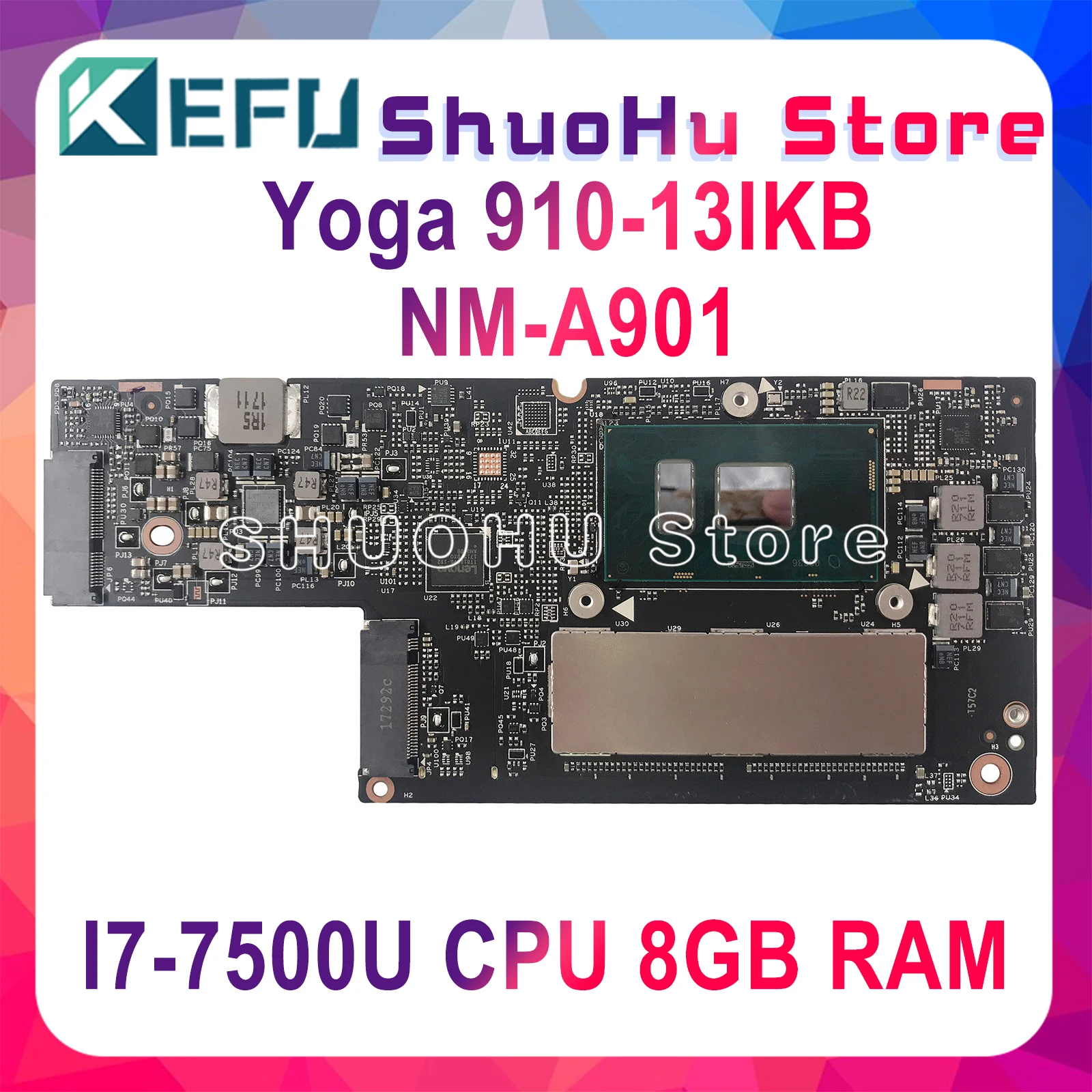 KEFU CYG50 NM A901 материнская плата для ноутбука Lenovo YOGA 910 13IKB Йога Материнская I7 7500U CPU 8