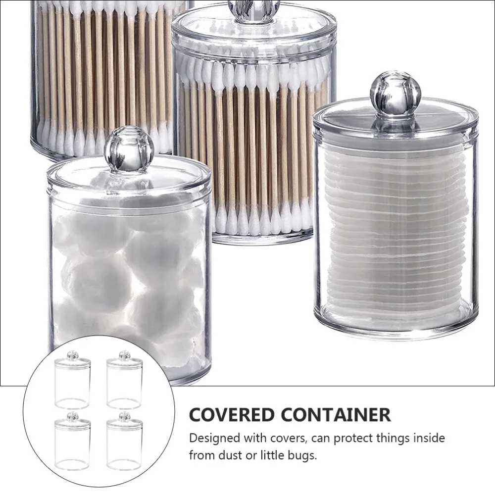 

4pcs Multifunctional Storage Boxes Acrylic Containers Toothpick Storage Boxes