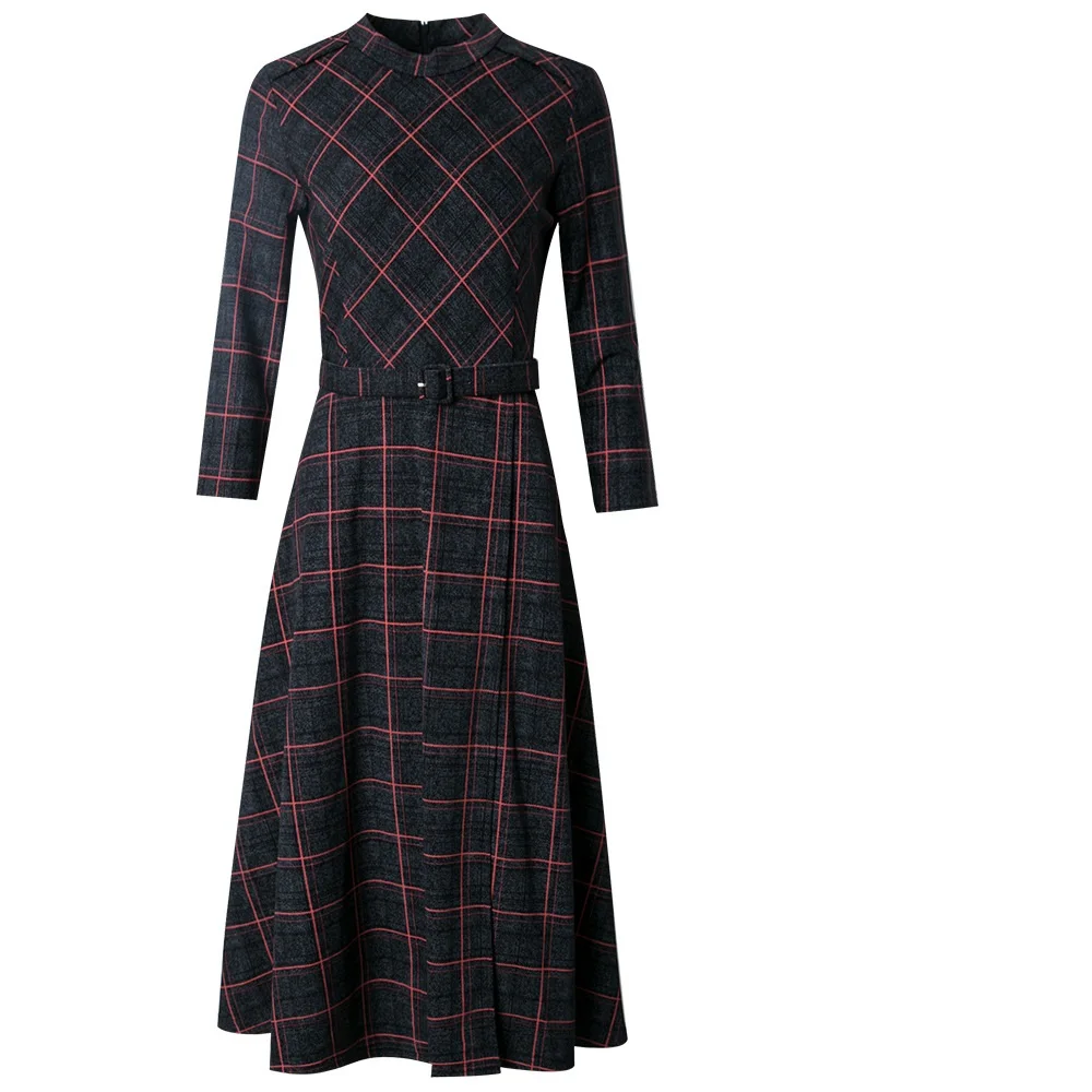 Весна 2019 новинка высокое качество женское платье с поясом знаменитостей длинное