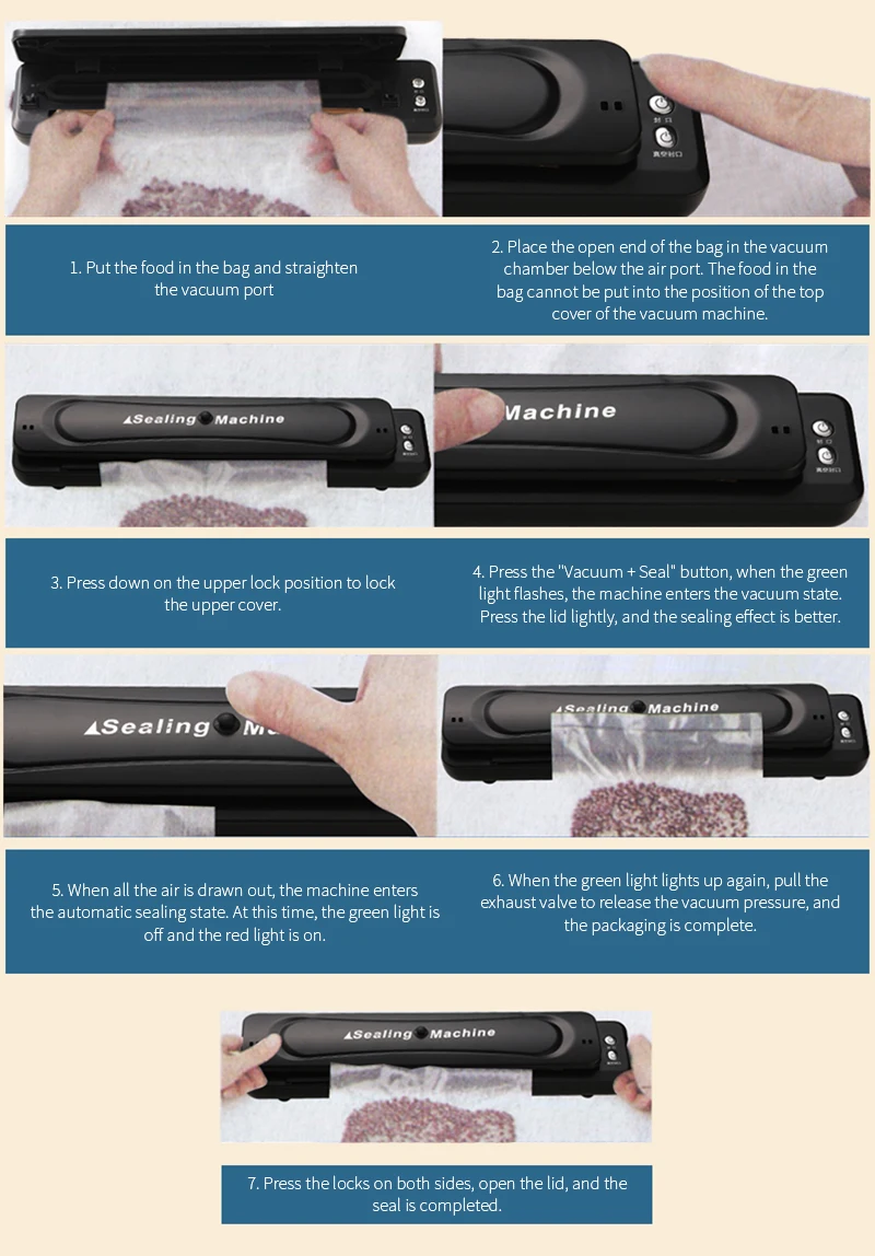 

90W Vacuum Sealer Machine Seal A Meal Food Saver Keep Fresh 26cm Lengthened Sealing