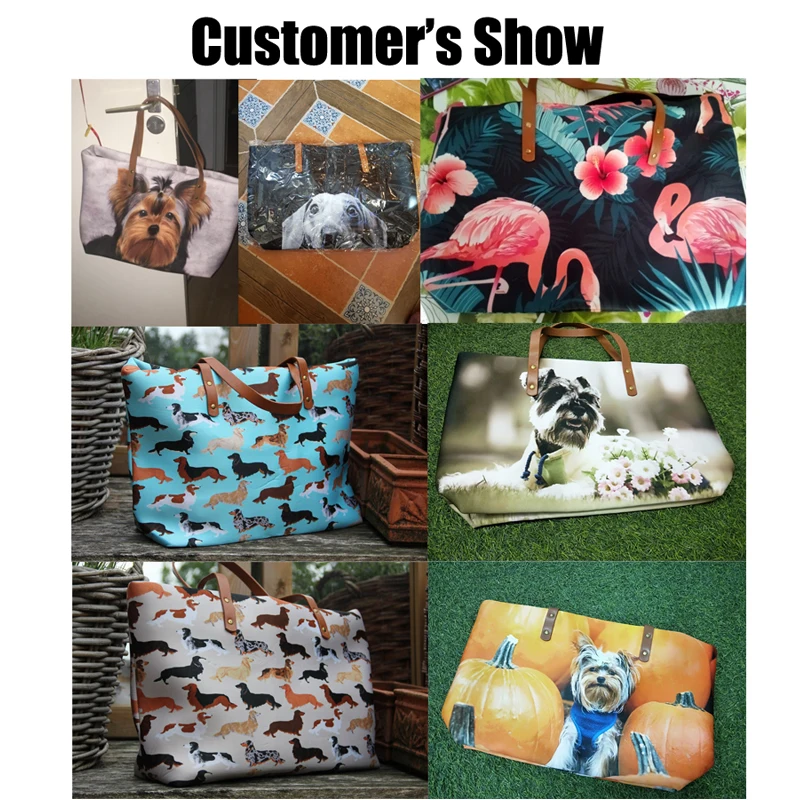 Большие сумки тоут женские King Charles Spaniel с цветочным узором модные через плечо для