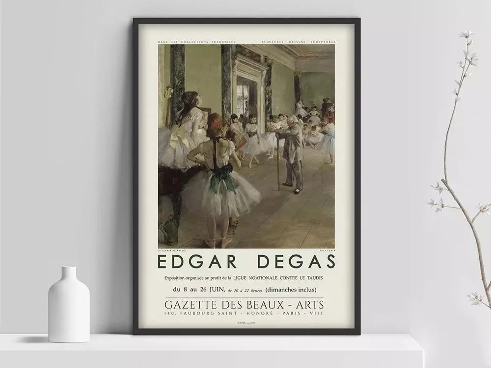 

Edgar Degas Ballest Class poster, Degas Ballet print, Degas Exhibitoin poster, Degas Ballet, Museum artr, Henri Matisse Exm Ga