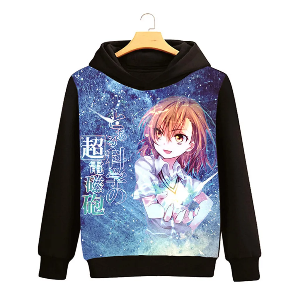 Толстовка с капюшоном для косплея Toaru Kagaku без железнодорожного оружия Misaka Mikoto Shirai