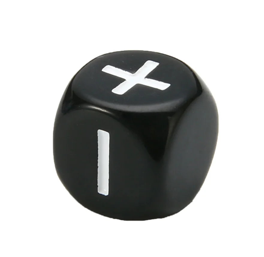

6PCS 16mm Arithmetic Dices Plus Minu Symbol Calculation Mathematics Teaching Education Dice Board Game Accessory