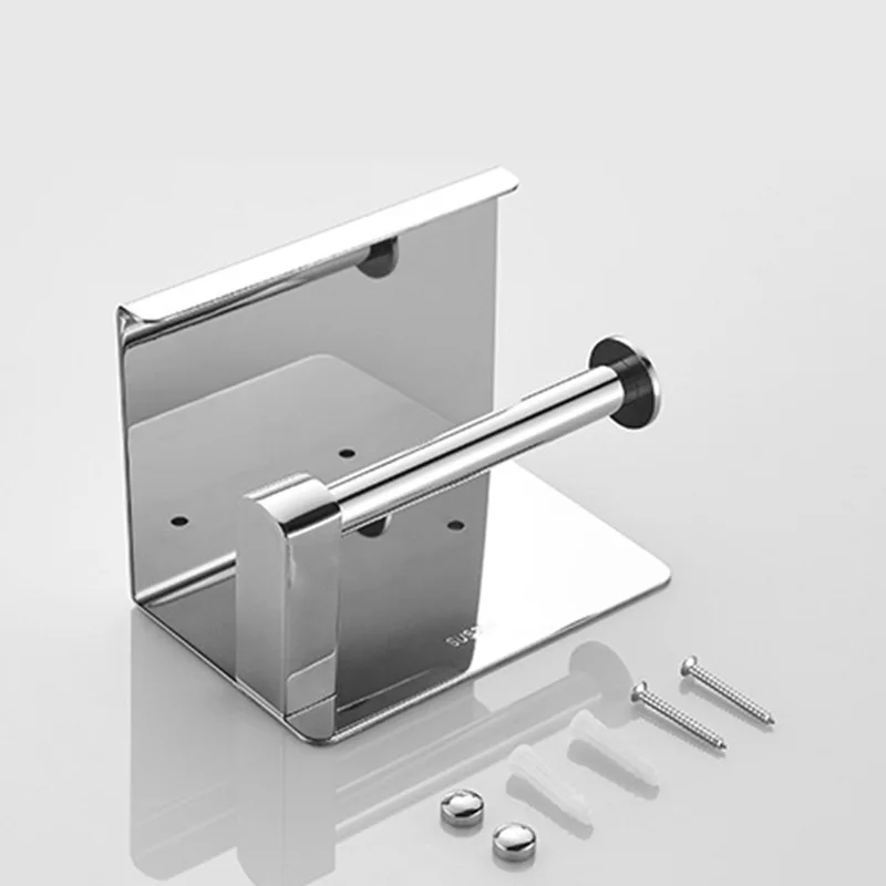

ROVOGO SUS 304 Stainless Steel Toilet Paper Holder with Phone Shelf, Bathroom Tissue Holder Toilet Paper Roll Holder