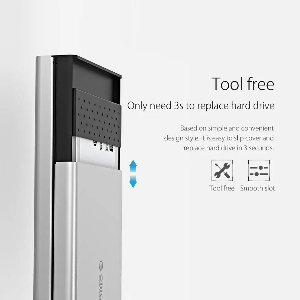 Алюминиевый корпус для внешнего жесткого диска ORICO 3 5 дюйма USB3.0 Гбит/с с адаптером