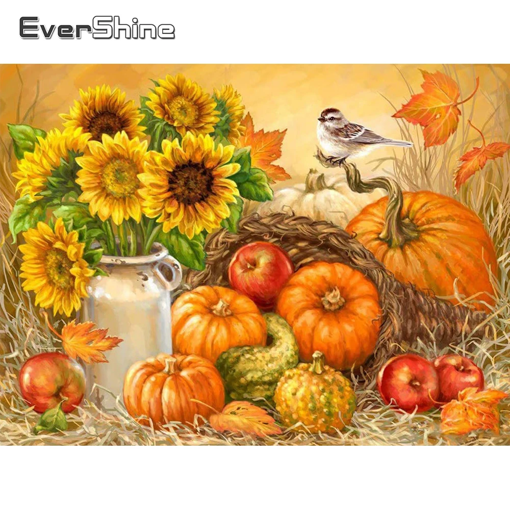 

Алмазная вышивка с изображением тыквы, День благодарения, Алмазное Рисование Подсолнечник Стразы