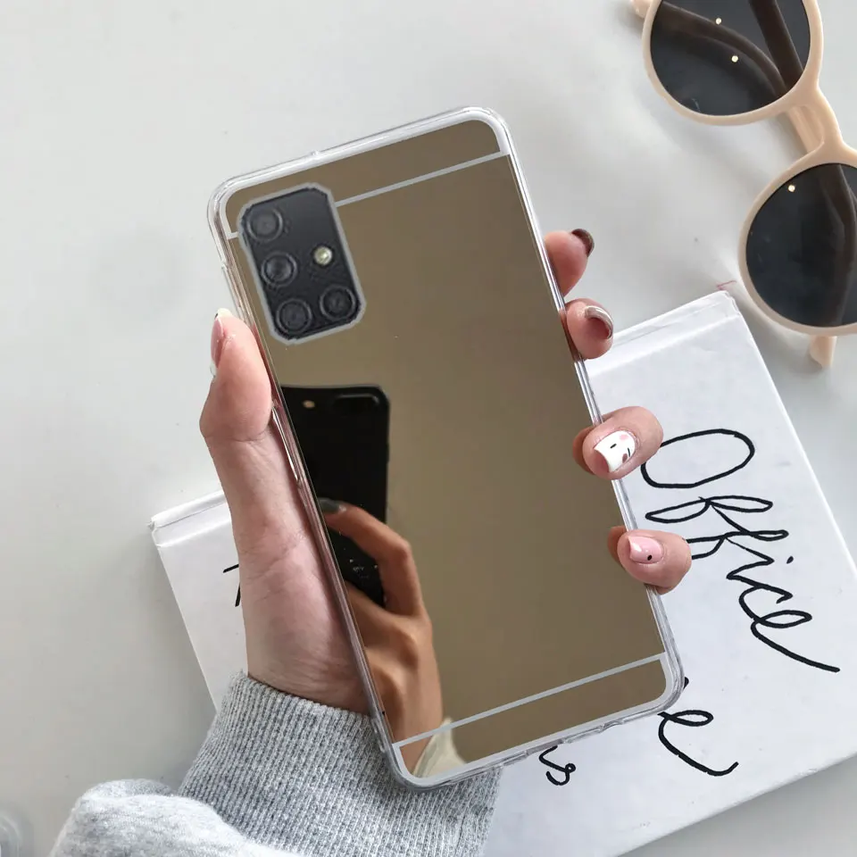 Чехол с зеркальной поверхностью для samsung Galaxy A50 A40 A30 M10 M20 S10 плюс S10E S8 S9 Note 9 8 A7 A6 A8 J4 J6