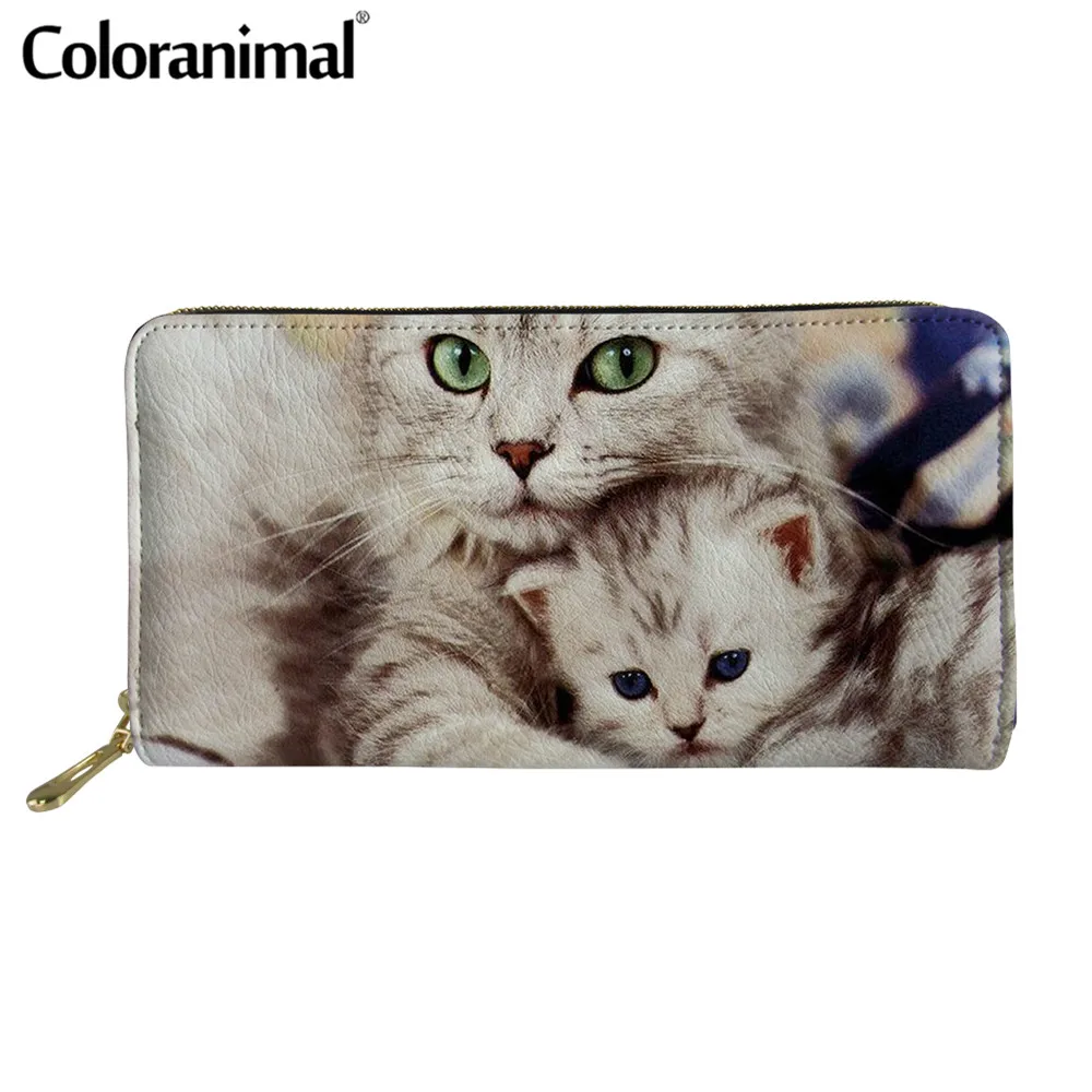 Coloranimal 2021 Новый стиль Дамский бумажник из искусственной кожи милые 3D с рисунками