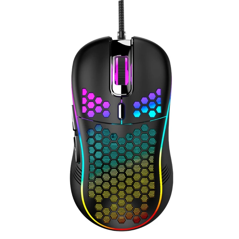 

New Wired Gaming Hollow Out Lighting Mechanical Mouse RGB Backlit 6 Buttons Programmable Driver 7200DPI USB Mice Accessories