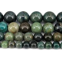 natural blue peacock jade round loose beads strand 681012mm for jewelry diy making necklace bracelet