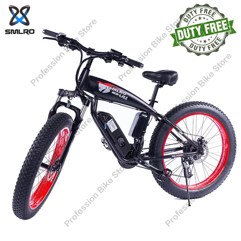 

Электрический велосипед SMLRO S10 BULL, электрический велосипед с колесами 26 дюймов, 750 Вт, 48 В, 18 Ач, литиевая батарея, Электромобиль, мобильный гор...