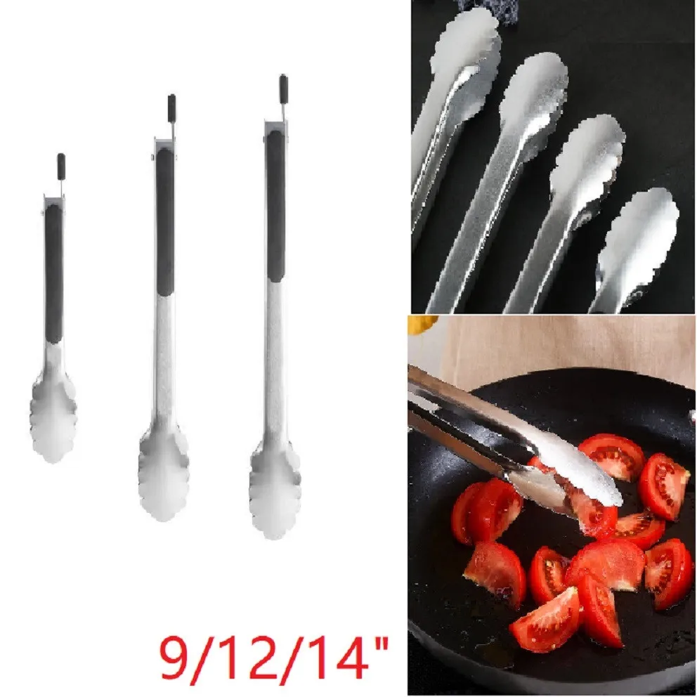 

BBQ Grilling Tong Stainless Steel Cake Dessert Serving Food Tongs Baking Clips Anti-rust Anti-corrosion For Kitchen Tools
