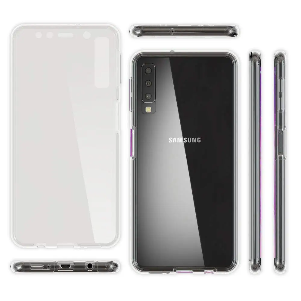 Чехол с полным покрытием 360 градусов для Redmi Note 9 Pro Max 9S 8T 8A 8 7A 6A 5A 4X прозрачный