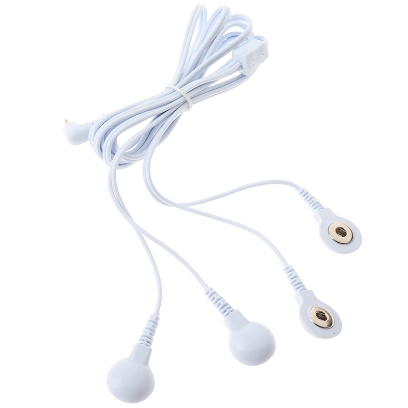 

1 PC 4-Way Durable Replacement Electrode Pads TENS Unit Lead Wires Cables For Tens EMS Standard Connection Massage Tools