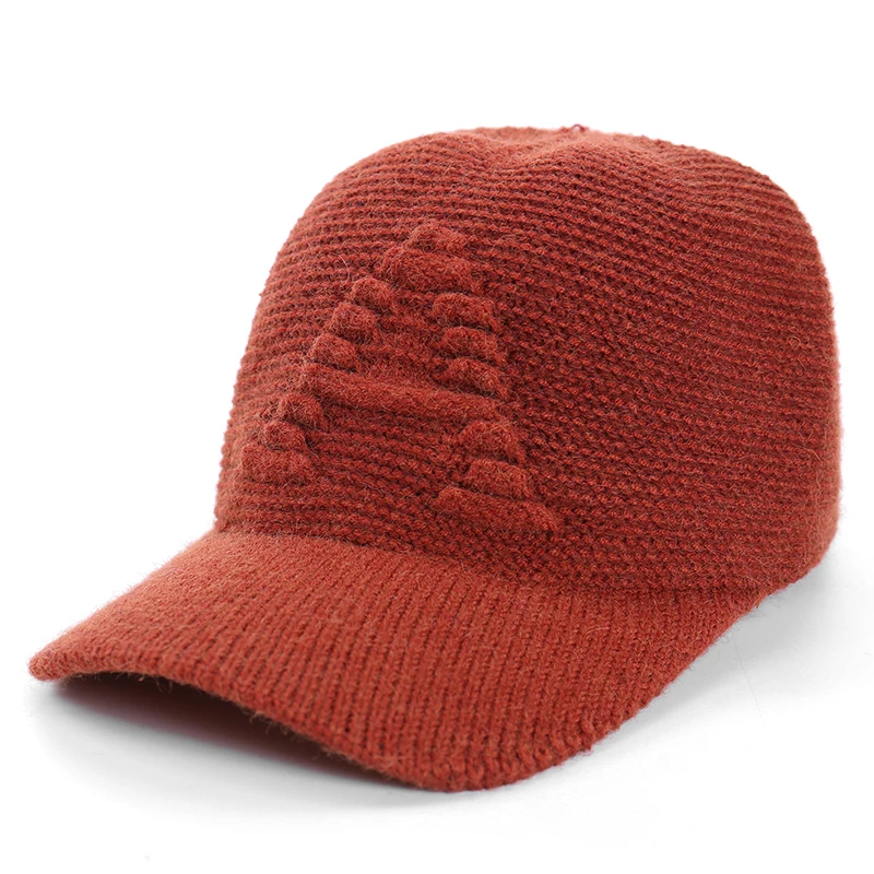 Mens Letter A Winter Baseball Cap Warm Cotton Thicker Snapback Solid Female 6 Colors Wool Caps for Women | Аксессуары для одежды