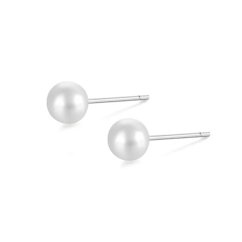 

Simple and Classic Pearl Earrings Wish Steel Pin Earrings Temperament Ladies Earrings