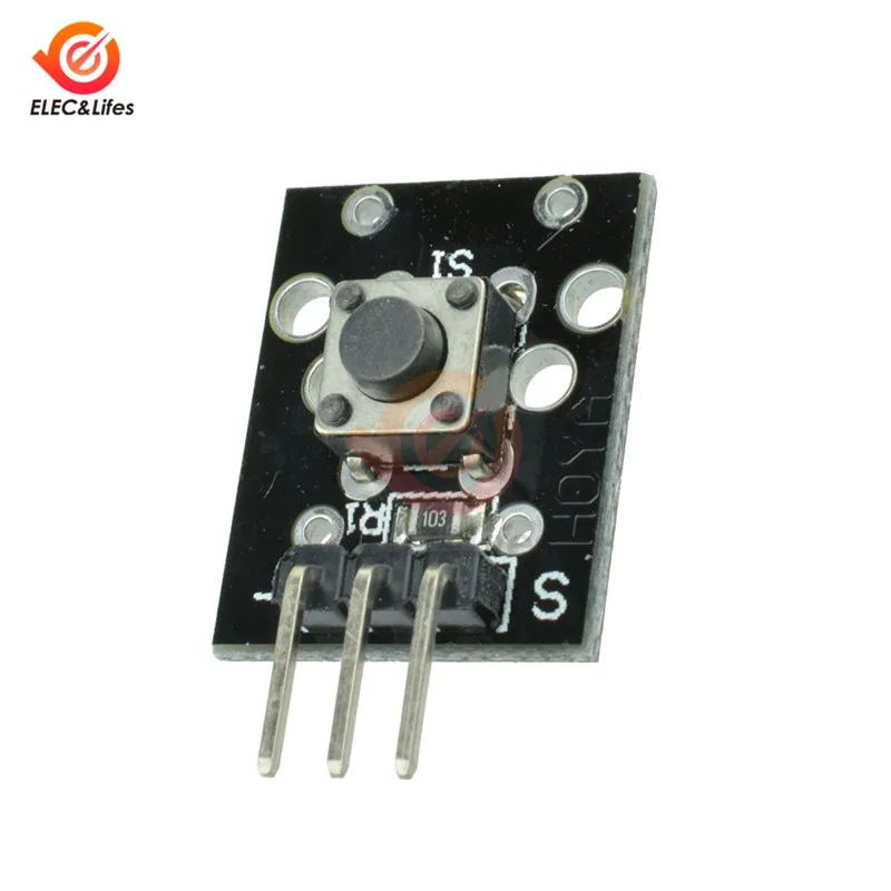

5Pcs DC 12V 50mA 3Pin Button Key Switch Module KY-004 mini Tact Switch for Arduino DIY kit Starter Kit 6*6*5mm