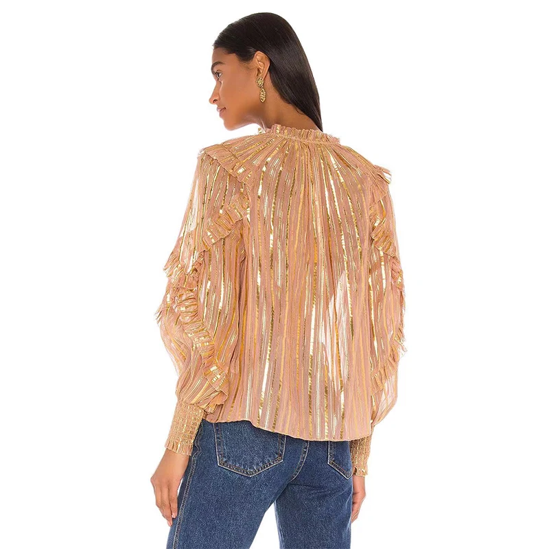 UJ высокое качество винтажный стиль маленькая Сексуальная шелковая смесь золотая