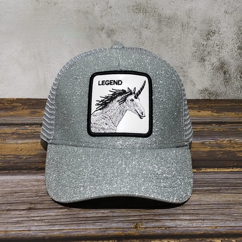 

New UNICORN 40 Animals Embroidery Baseball Caps Men Women Snapback Hip Hop Hat Mesh Brand Hat Streetwear Bone gorras casquette