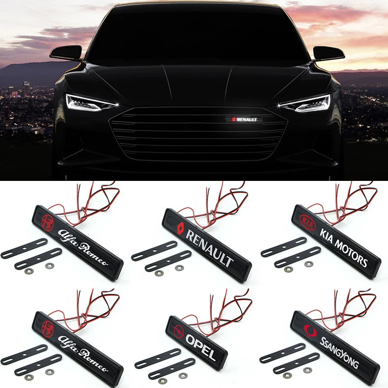 1 шт. автомобиль Передняя решетка эмблема светодиодный Гриль свет для r образный