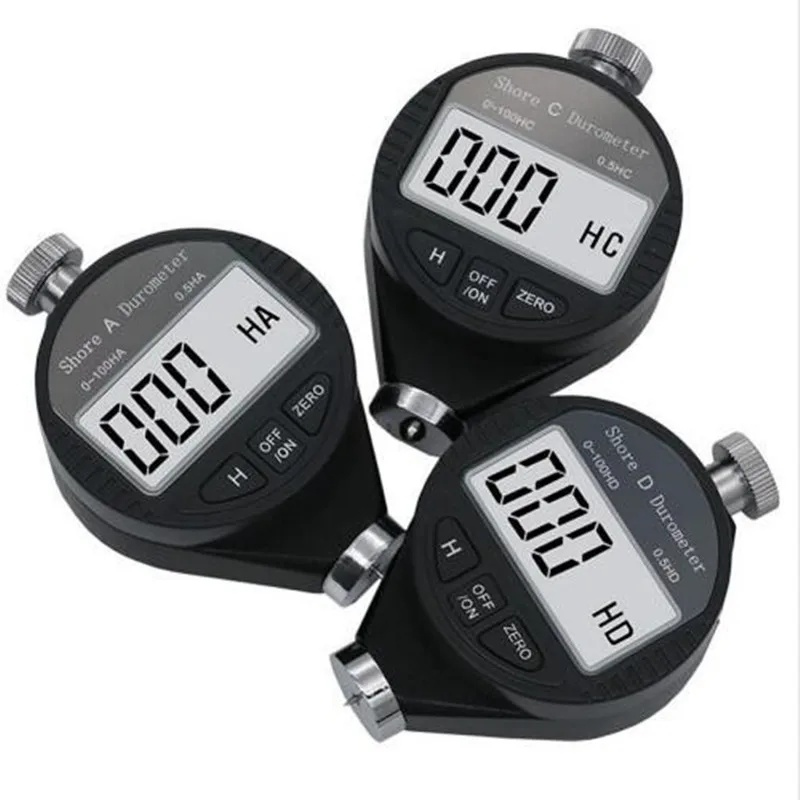 Shore a c d Testador de Dureza Pneu Ferramenta de Teste de Borracha Plástica Durômetro Digital Display Lcd 0100ha sem Bateria Verificadores de dureza