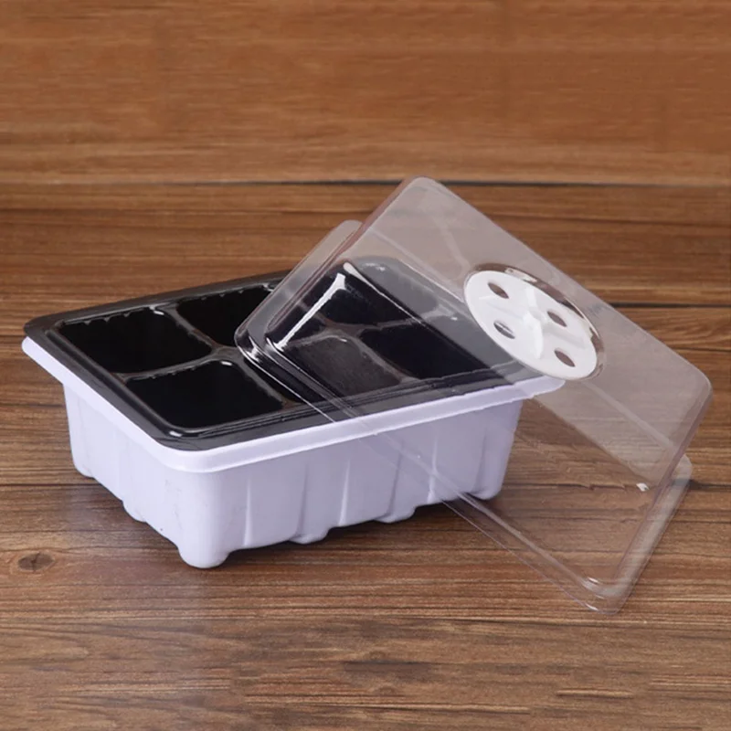 6/12 Пластик горшки для рассады посадки семян набор лотков завод ящик проращивания