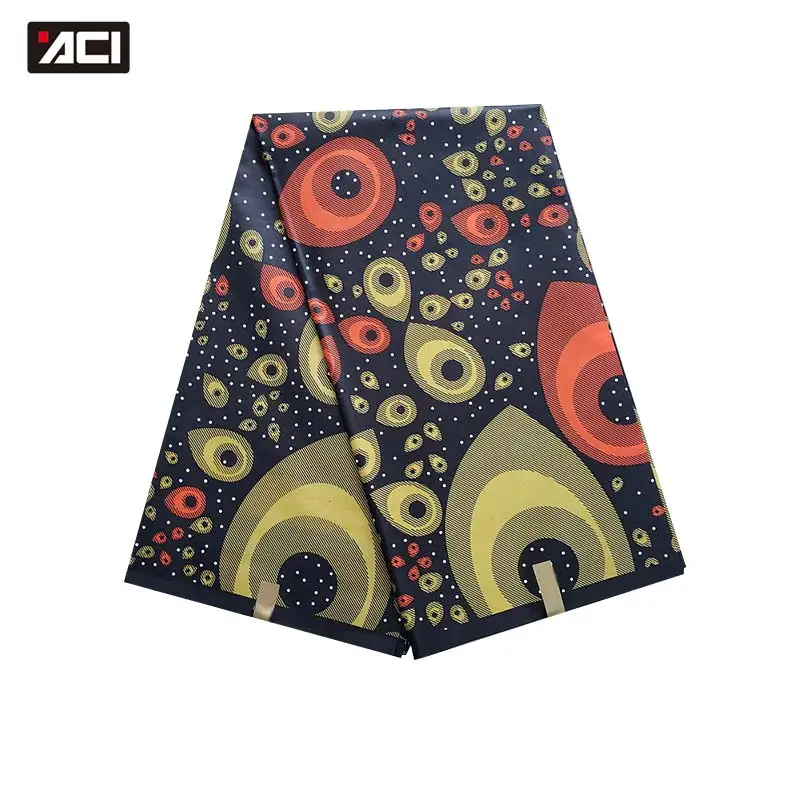 

ACI Ankara African Wax Prints Fabric 6 Yards/Piece 100% Polyester African Wax Prints Fabric Ankara Veritable Wax Tissu Africain