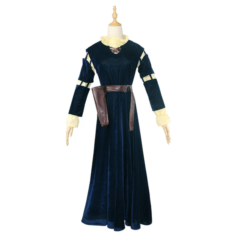 Храбрая Принцесса Мерида парик платье для костюмированной вечеринки костюм