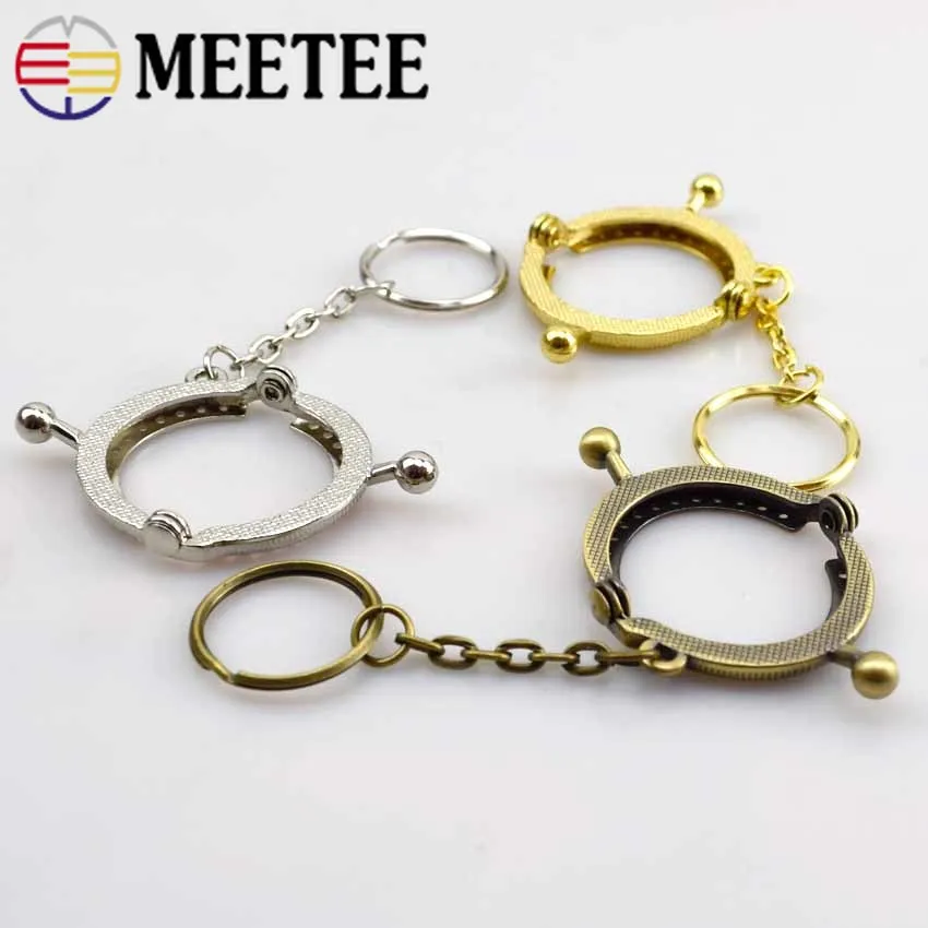 10 шт. 4 см модный винтажный кошелек рамка металлическая застежка замок клатч с