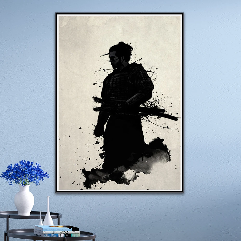 

Japanese Samurai Canvas Painting Modern Wall Art Pictures Abstract For Living Room Home Decoration Posters And Prints