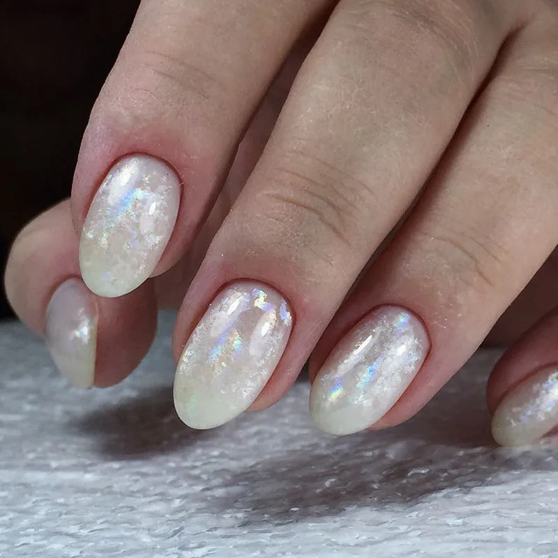 1 рулон радужных наклеек s-фольга в стиле разбитого стекла для ногтей Art