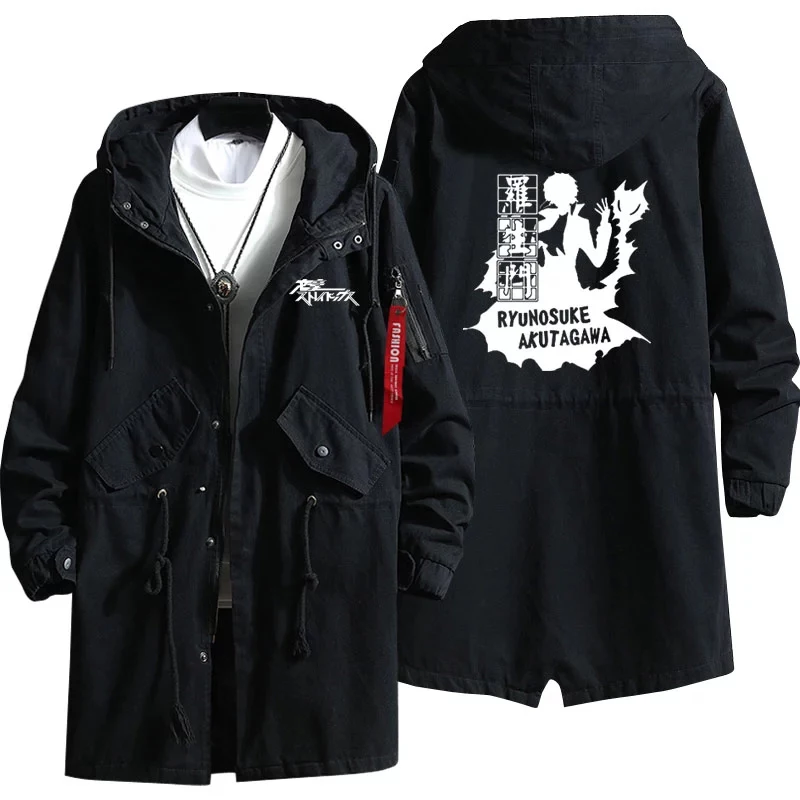 

Anime Bungo Stray Dogs Nakajima Atsushi Cosplay Costume dazai osamu Cosplay Trench Coat Hooded Zipper Thick Overcoat Jacket Warm