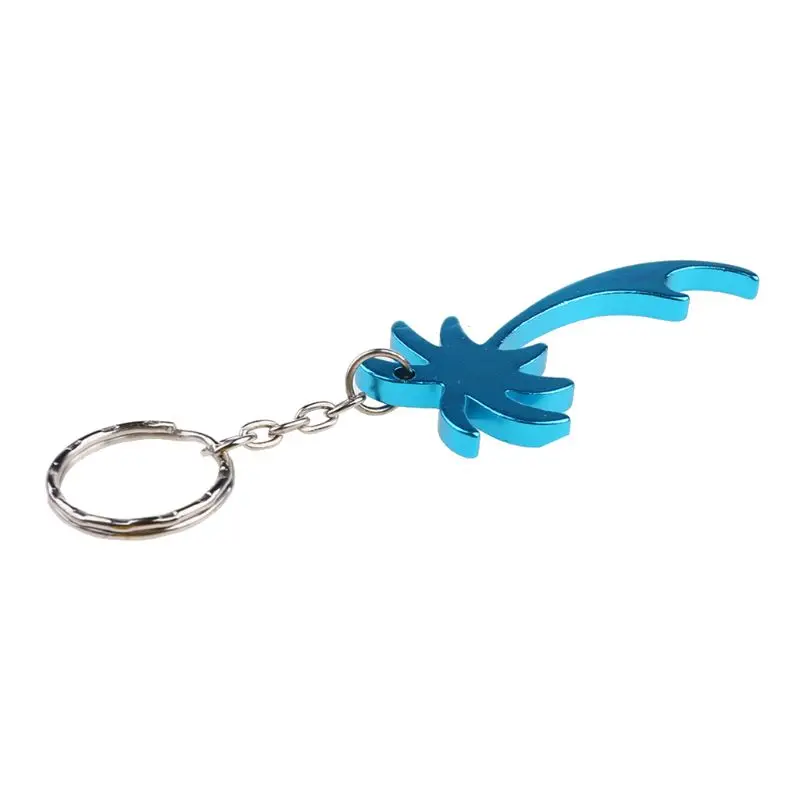 

Aluminum Beer Bottle Opener Keychain Palm Tree Mini Bottle Openers Keys Collector Pocket Keyring Funny Gift